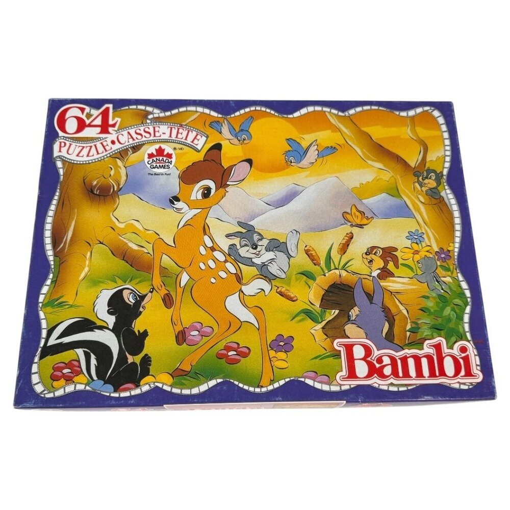 Vintage BAMBI Jigsaw Puzzle (64 pieces) By Canada‎ Games all pieces counted